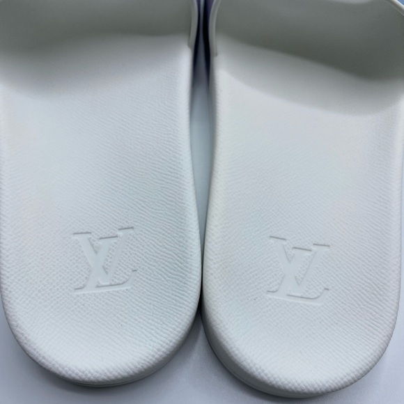 Rose Waterfront Mule Iridescent Monogram sz 8 1/2 - Picture 12 of 16